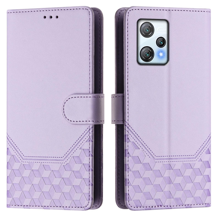 For Blackview A53 Honeycomb Embossing RFID Leather Phone Case
