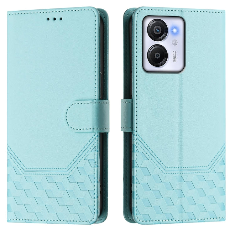 For Blackview Oscal Modern 8 / Color 8 Honeycomb Embossing RFID Leather Phone Case