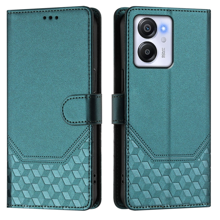 For Blackview Oscal Modern 8 / Color 8 Honeycomb Embossing RFID Leather Phone Case