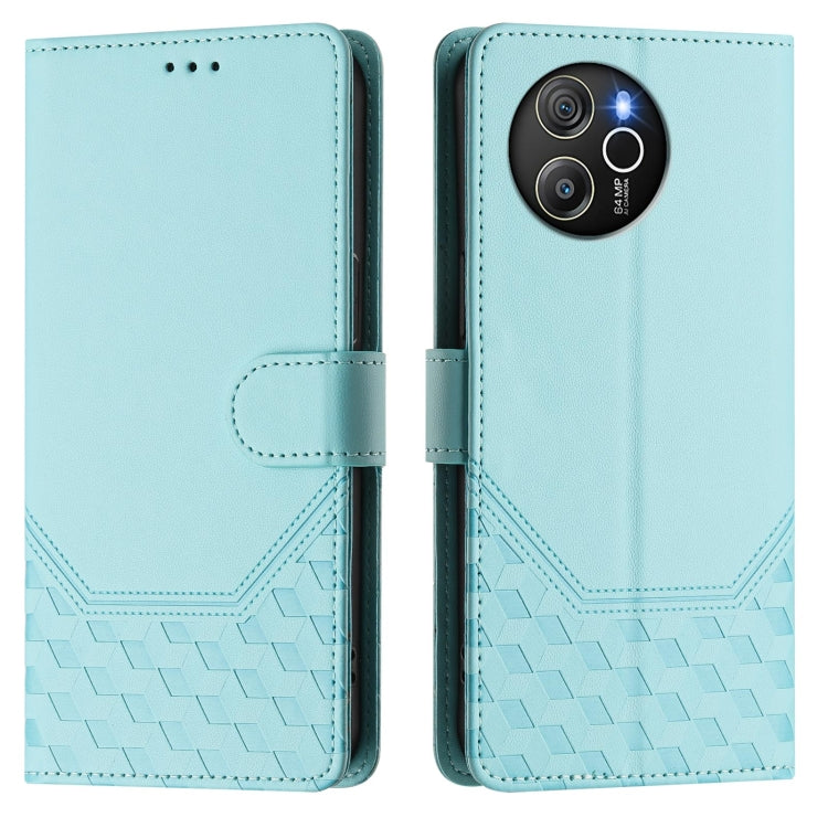 For Blackview Shark 8 / Oscal Tiger 12 Honeycomb Embossing RFID Leather Phone Case
