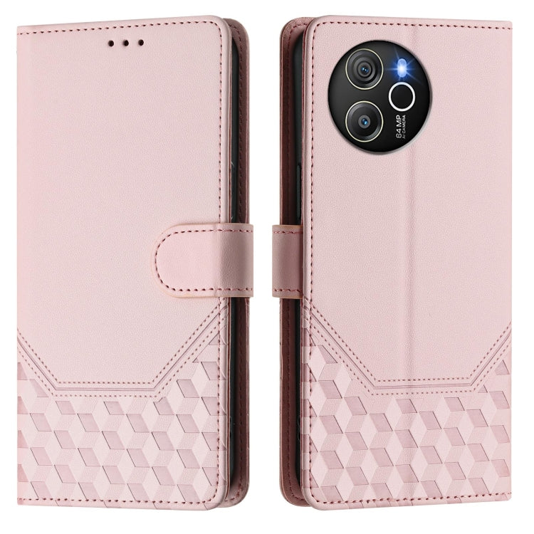 For Blackview Shark 8 / Oscal Tiger 12 Honeycomb Embossing RFID Leather Phone Case