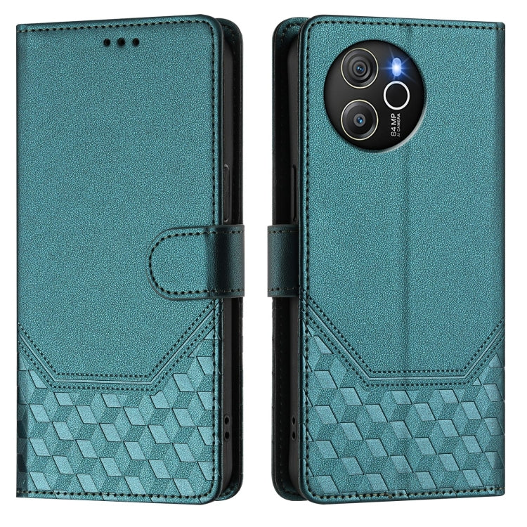 For Blackview Shark 8 / Oscal Tiger 12 Honeycomb Embossing RFID Leather Phone Case