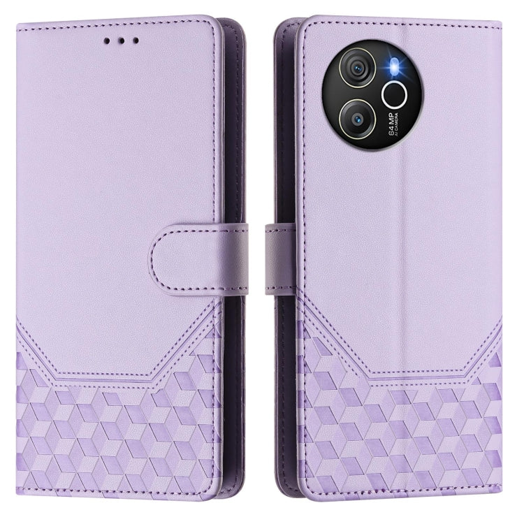 For Blackview Shark 8 / Oscal Tiger 12 Honeycomb Embossing RFID Leather Phone Case