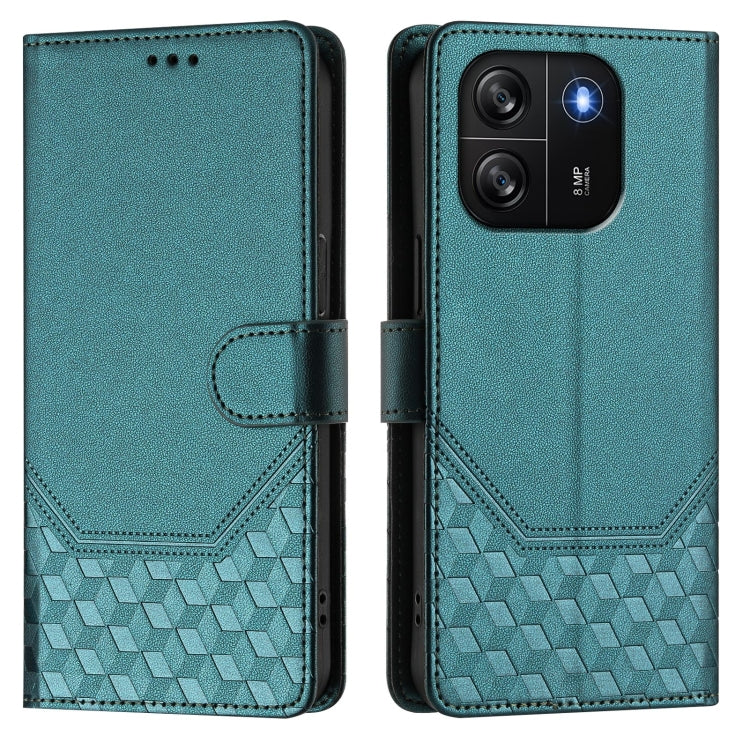 For Blackview Wave 6C Honeycomb Embossing RFID Leather Phone Case