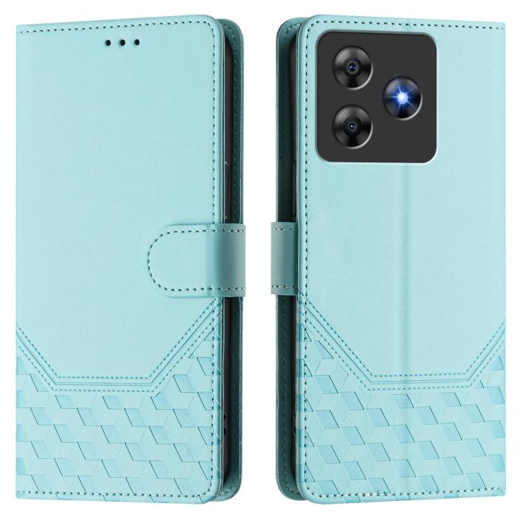 For Blackview Wave 8C Honeycomb Embossing RFID Leather Phone Case