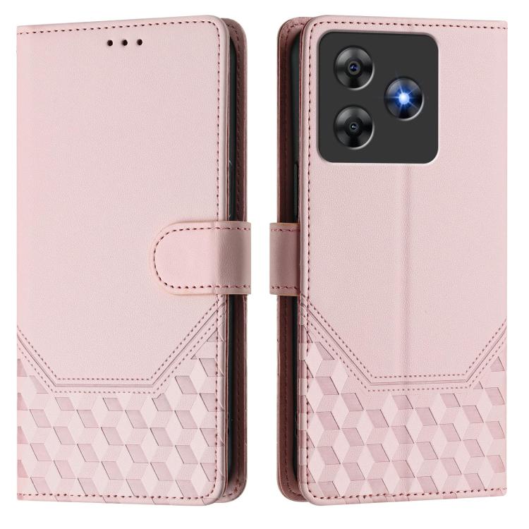 For Blackview Wave 8C Honeycomb Embossing RFID Leather Phone Case