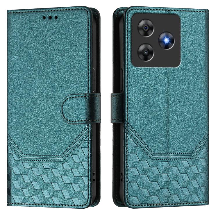 For Blackview Wave 8C Honeycomb Embossing RFID Leather Phone Case
