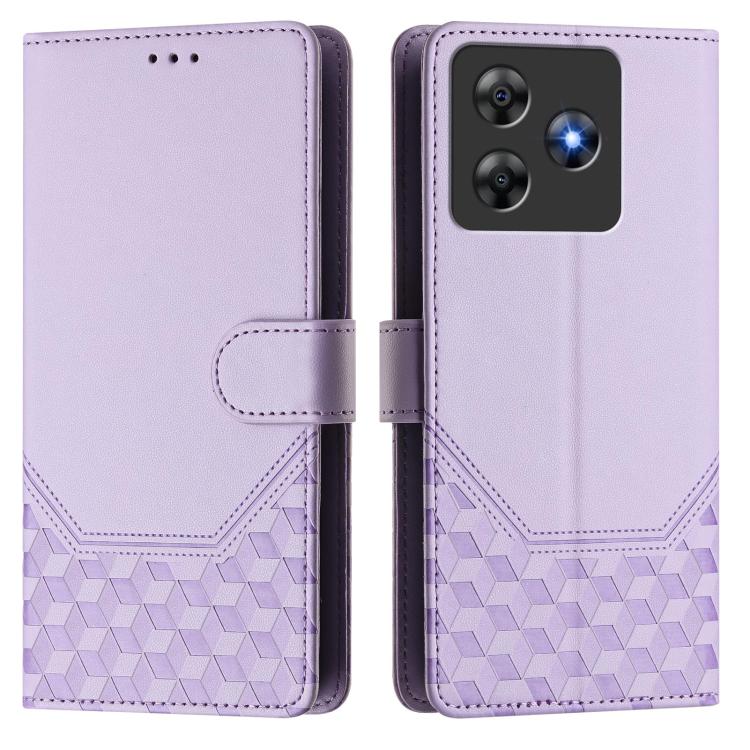 For Blackview Wave 8C Honeycomb Embossing RFID Leather Phone Case