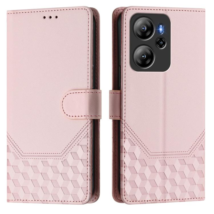 For Blackview Oscal Tiger 13 Honeycomb Embossing RFID Leather Phone Case