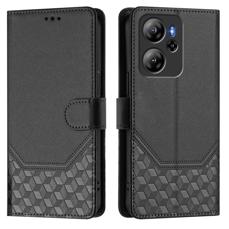 For Blackview Oscal Tiger 13 Honeycomb Embossing RFID Leather Phone Case