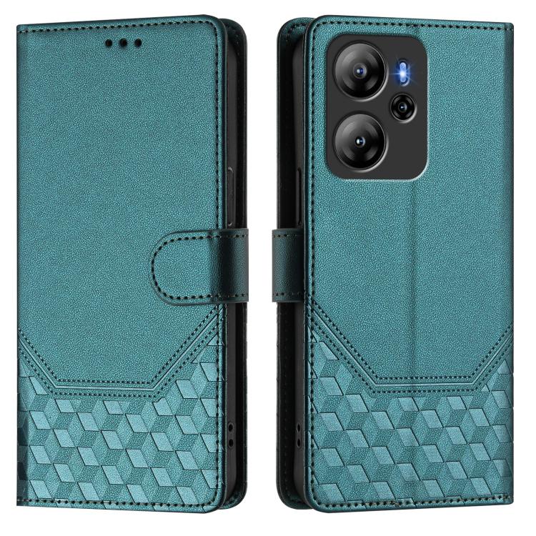 For Blackview Oscal Tiger 13 Honeycomb Embossing RFID Leather Phone Case