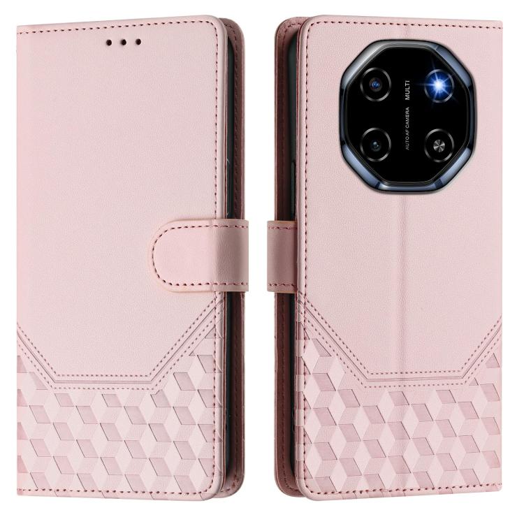 For Blackview SHARK 6 Honeycomb Embossing RFID Leather Phone Case