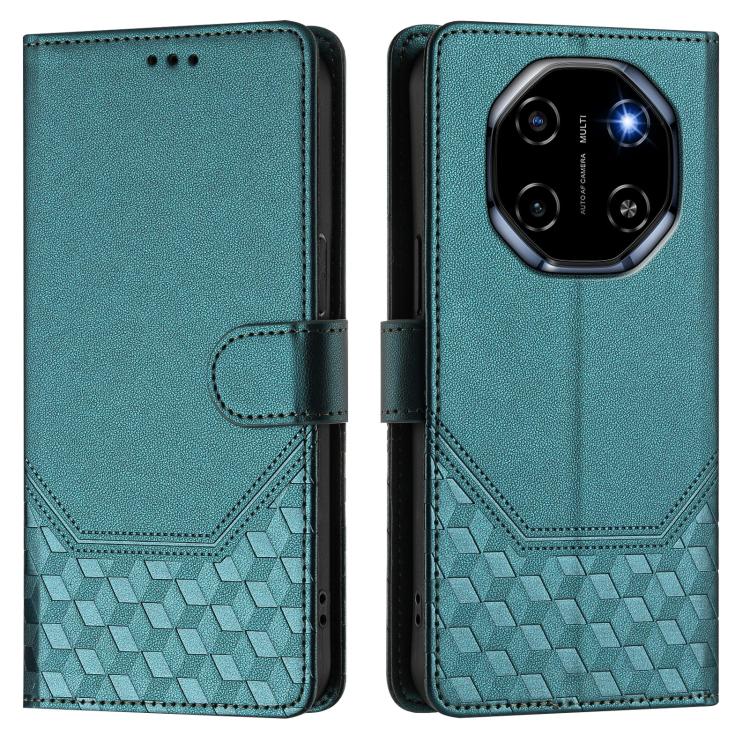 For Blackview SHARK 6 Honeycomb Embossing RFID Leather Phone Case