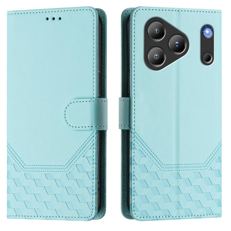 For Blackview Wave 7C Honeycomb Embossing RFID Leather Phone Case