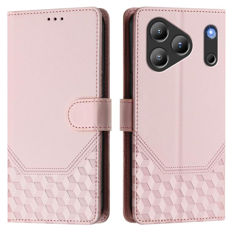 For Blackview Wave 7C Honeycomb Embossing RFID Leather Phone Case