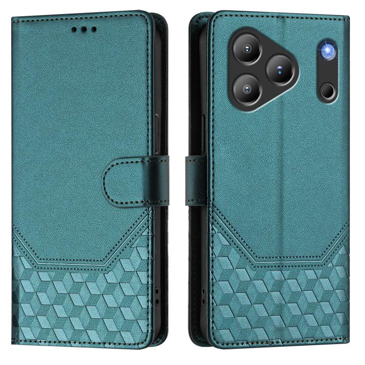 For Blackview Wave 7C Honeycomb Embossing RFID Leather Phone Case