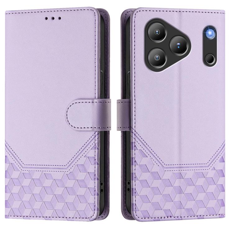 For Blackview Wave 7C Honeycomb Embossing RFID Leather Phone Case