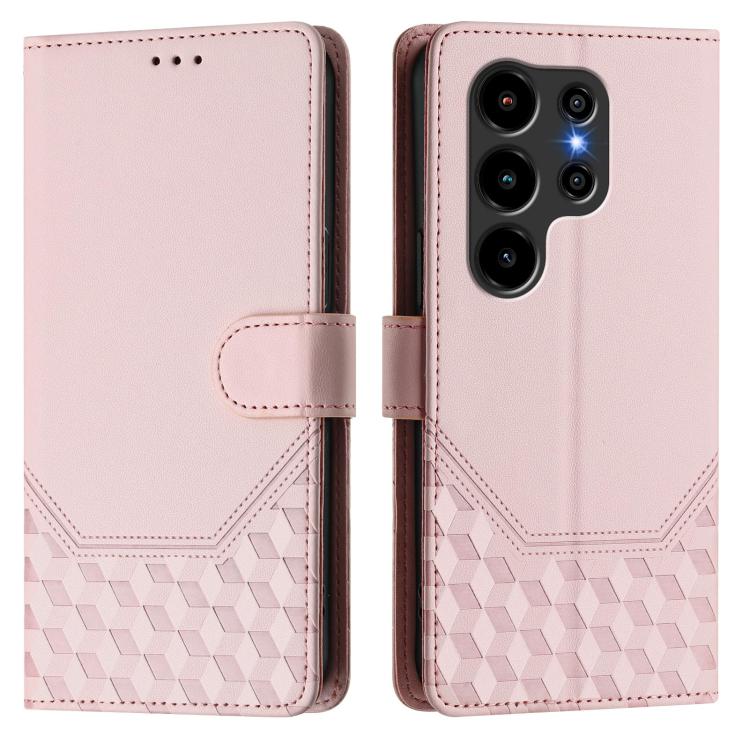 For Blackview Wave 10 Honeycomb Embossing RFID Leather Phone Case