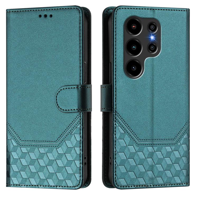 For Blackview Wave 10 Honeycomb Embossing RFID Leather Phone Case
