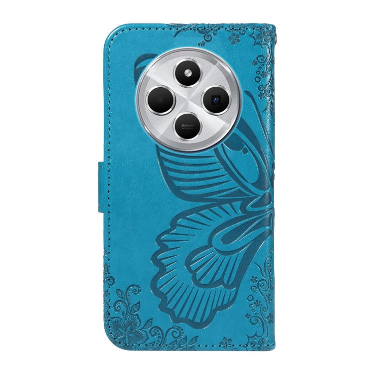 For Redmi 14C 4G Swallowtail Butterfly Embossed Leather Phone Case