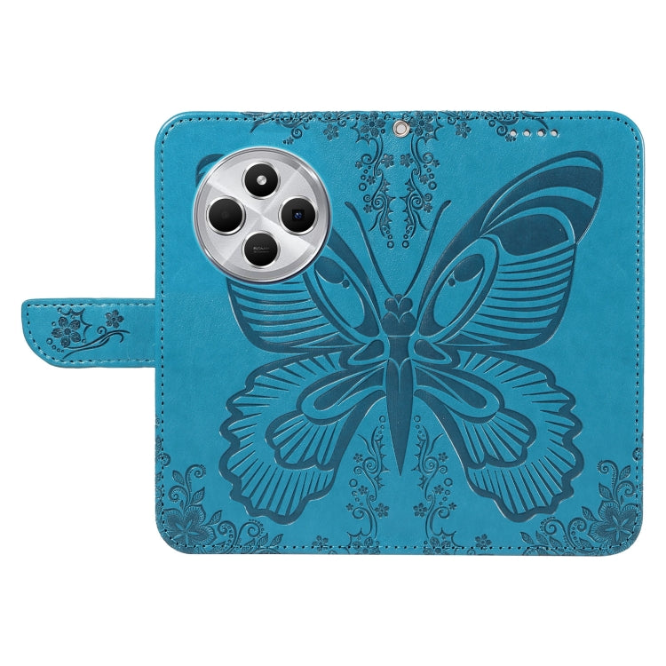 For Redmi 14C 4G Swallowtail Butterfly Embossed Leather Phone Case