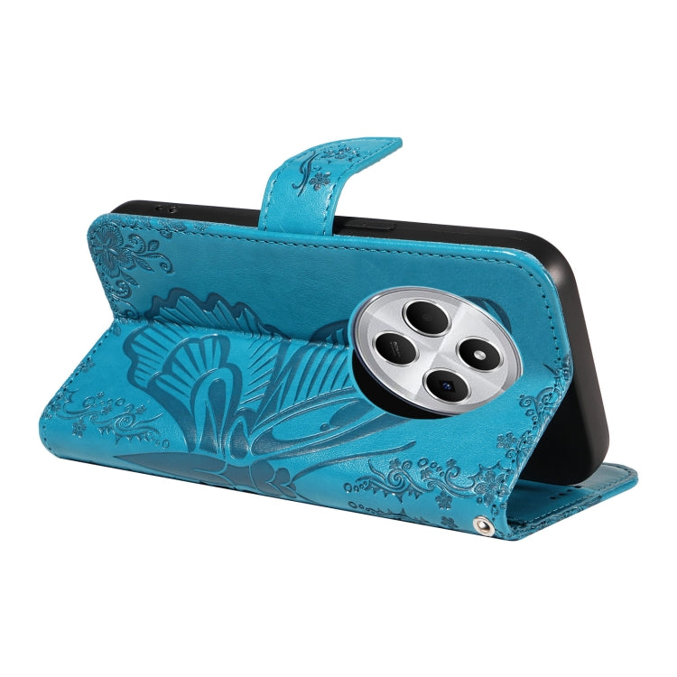 For Redmi 14C 4G Swallowtail Butterfly Embossed Leather Phone Case
