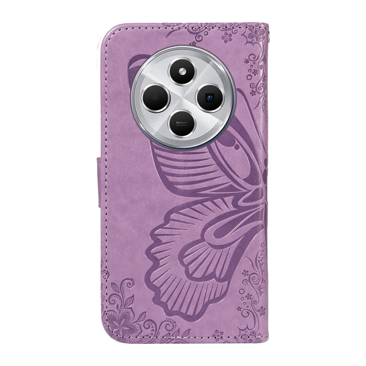 For Redmi 14C 4G Swallowtail Butterfly Embossed Leather Phone Case