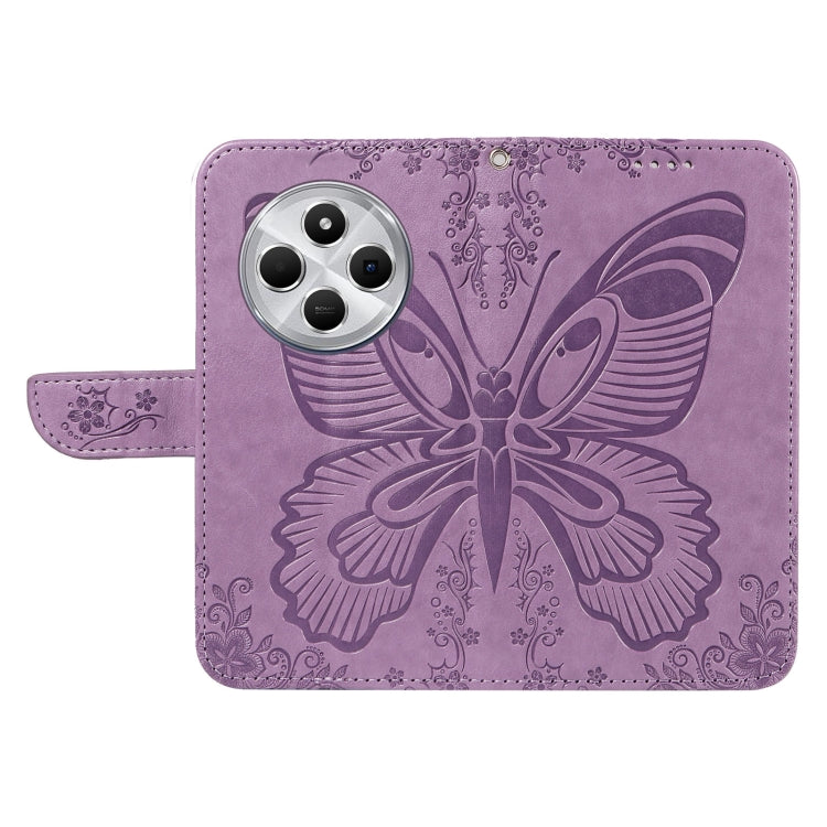 For Redmi 14C 4G Swallowtail Butterfly Embossed Leather Phone Case