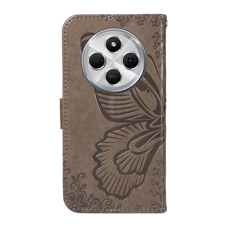 For Redmi 14C 4G Swallowtail Butterfly Embossed Leather Phone Case