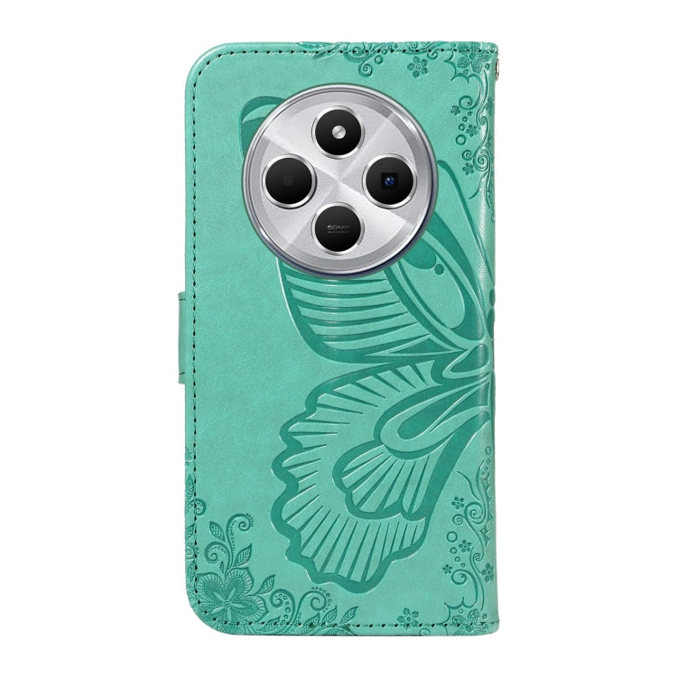 For Redmi 14C 4G Swallowtail Butterfly Embossed Leather Phone Case