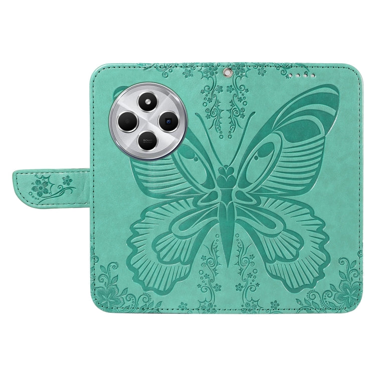 For Redmi 14C 4G Swallowtail Butterfly Embossed Leather Phone Case