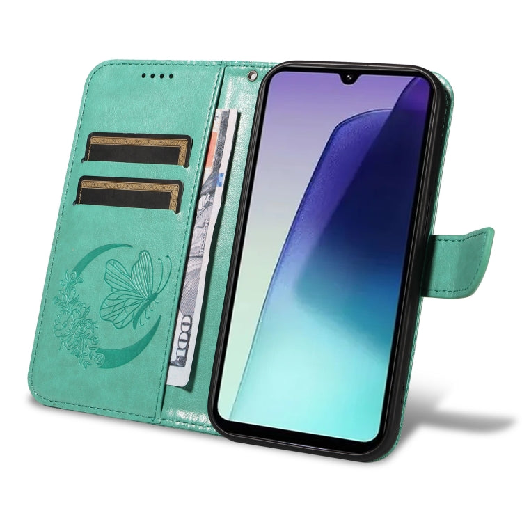 For Redmi 14C 4G Swallowtail Butterfly Embossed Leather Phone Case