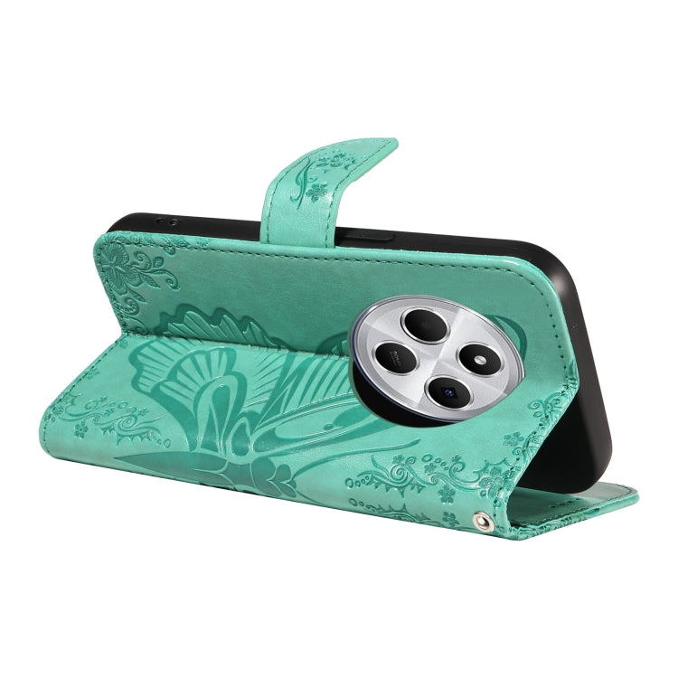 For Redmi 14C 4G Swallowtail Butterfly Embossed Leather Phone Case