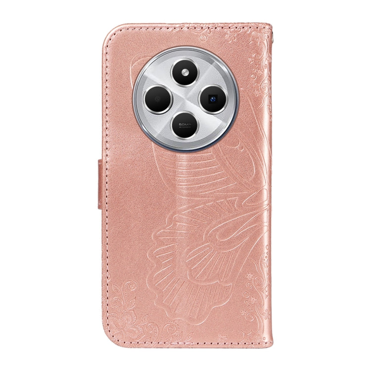 For Redmi 14C 4G Swallowtail Butterfly Embossed Leather Phone Case