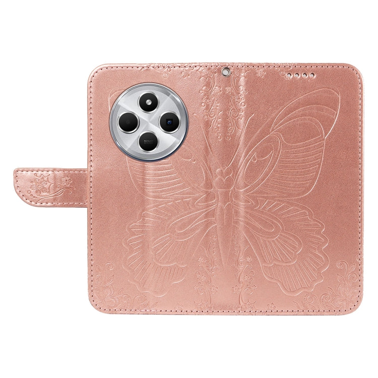 For Redmi 14C 4G Swallowtail Butterfly Embossed Leather Phone Case