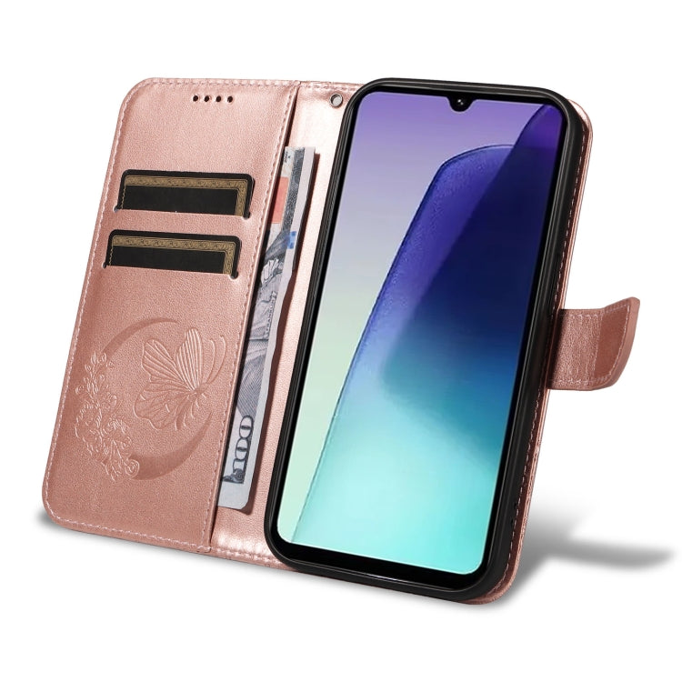For Redmi 14C 4G Swallowtail Butterfly Embossed Leather Phone Case