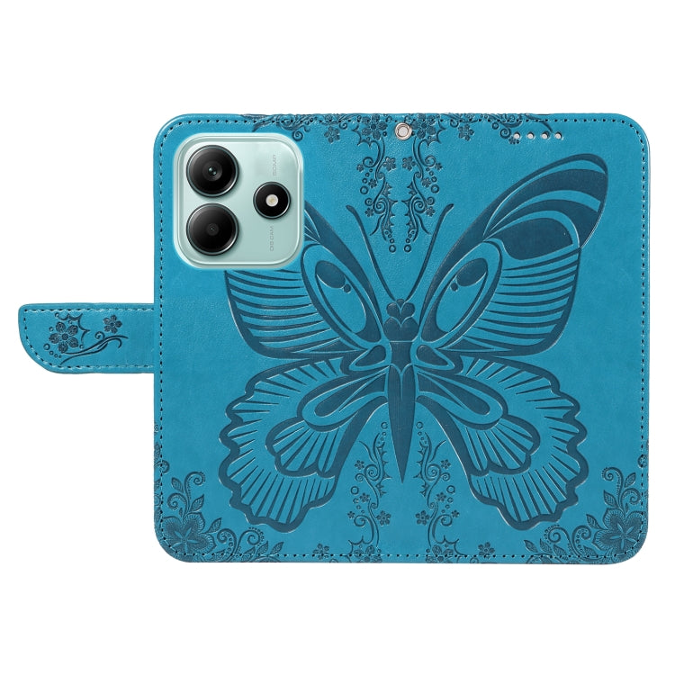 For Redmi Note 14 5G Swallowtail Butterfly Embossed Leather Phone Case