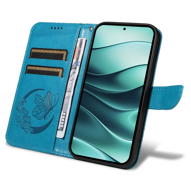 For Redmi Note 14 5G Swallowtail Butterfly Embossed Leather Phone Case