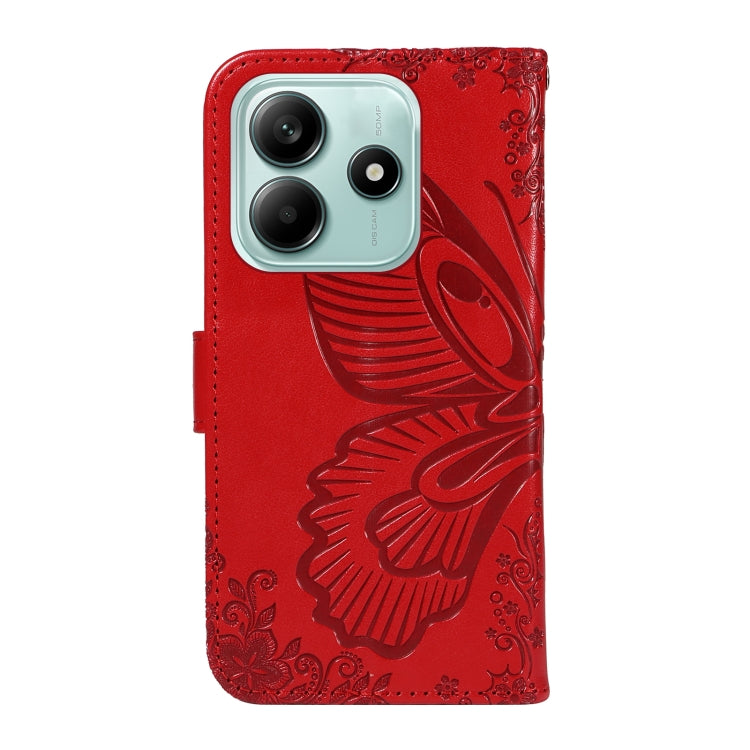 For Redmi Note 14 5G Swallowtail Butterfly Embossed Leather Phone Case
