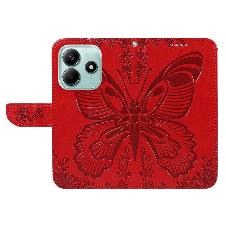 For Redmi Note 14 5G Swallowtail Butterfly Embossed Leather Phone Case