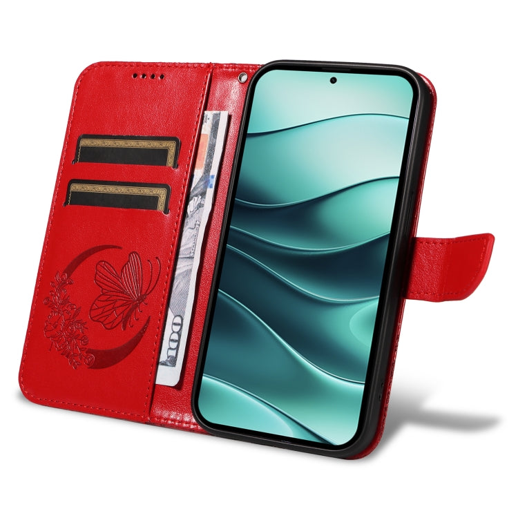 For Redmi Note 14 5G Swallowtail Butterfly Embossed Leather Phone Case