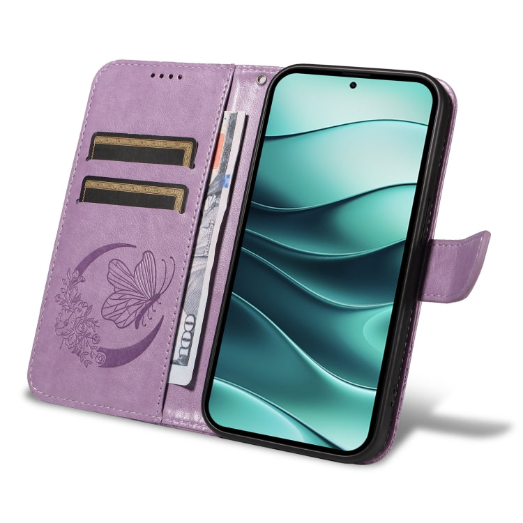 For Redmi Note 14 5G Swallowtail Butterfly Embossed Leather Phone Case