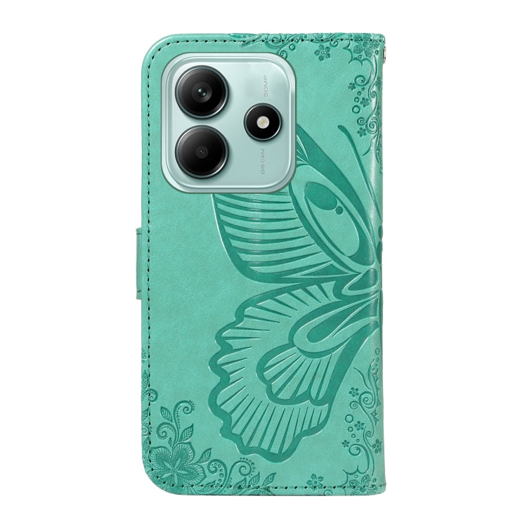 For Redmi Note 14 5G Swallowtail Butterfly Embossed Leather Phone Case