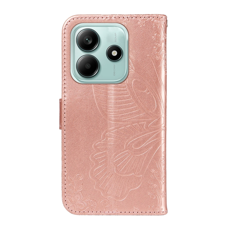 For Redmi Note 14 5G Swallowtail Butterfly Embossed Leather Phone Case