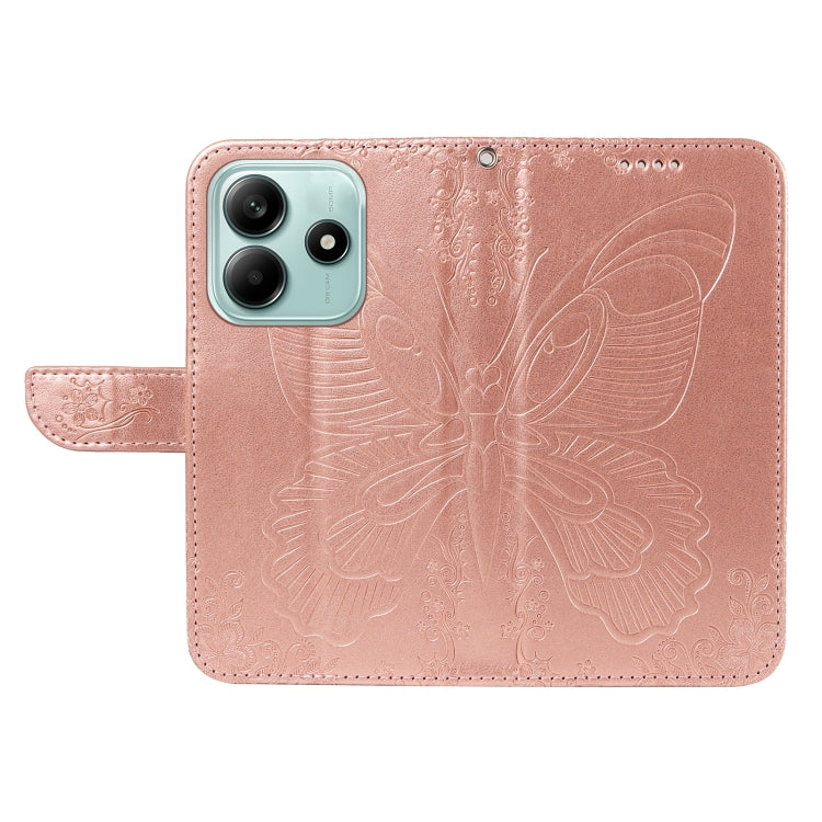 For Redmi Note 14 5G Swallowtail Butterfly Embossed Leather Phone Case