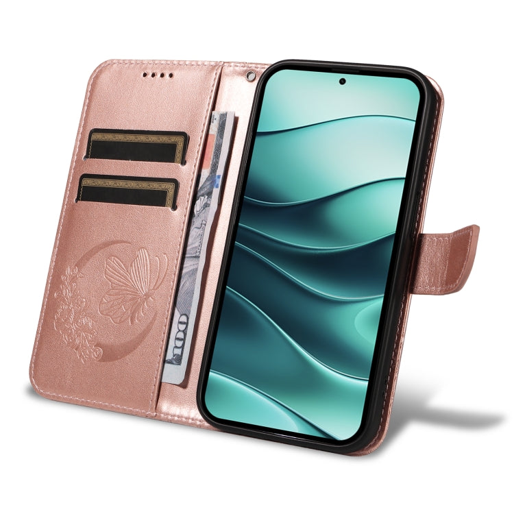 For Redmi Note 14 5G Swallowtail Butterfly Embossed Leather Phone Case