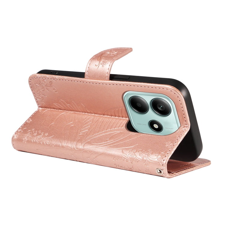 For Redmi Note 14 5G Swallowtail Butterfly Embossed Leather Phone Case