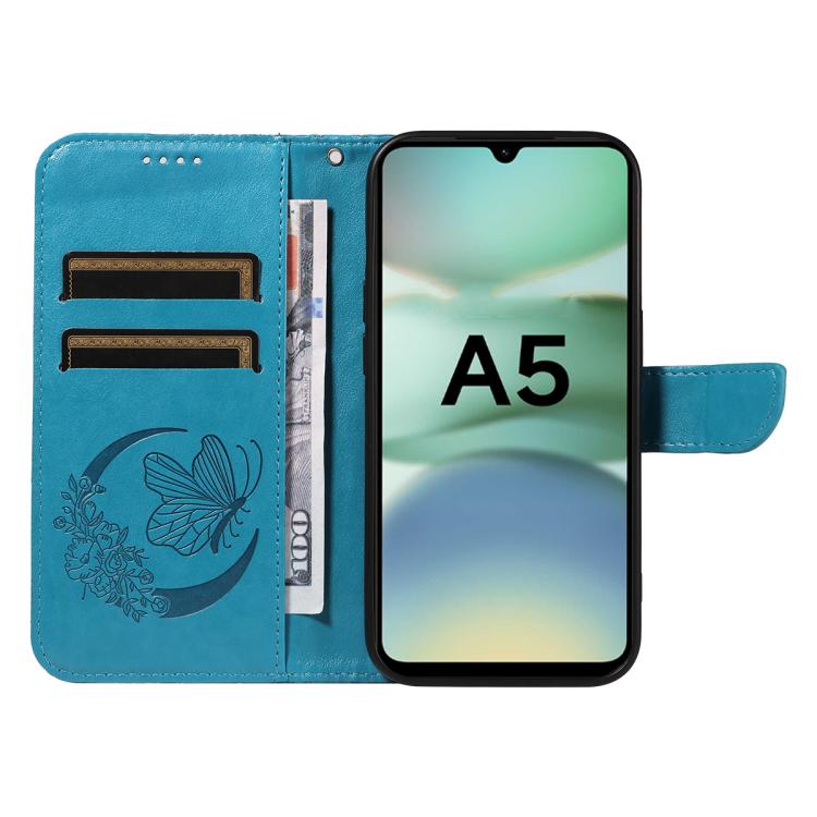 For Redmi A5 4G 173.3mm Swallowtail Butterfly Embossed Leather Phone Case