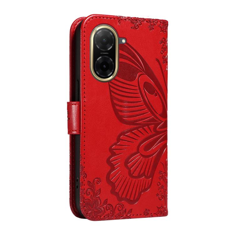 For Redmi A5 4G 173.3mm Swallowtail Butterfly Embossed Leather Phone Case