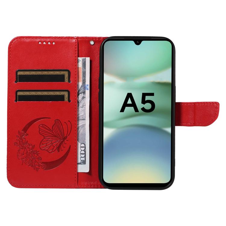 For Redmi A5 4G 173.3mm Swallowtail Butterfly Embossed Leather Phone Case